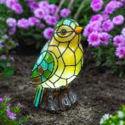 Solcellsdriven fågellampa 'Tiffany'