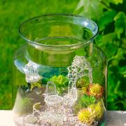 Vitt mini-trädgårdsset, inkl. glasburk