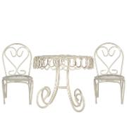 Mini-trädgård Bistro-set – benvitt