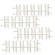 Mini-trädgård dekorativt staket - benvitt