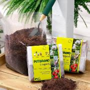 Sammanpressad så- och krukväxtjord