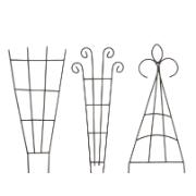 Mini-trädgård spaljé, set med 3 - rostfärgade