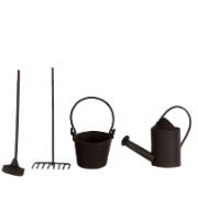 Mini-trädgård vattenkanna / hink / trädgårdsredskap - rostfärgade