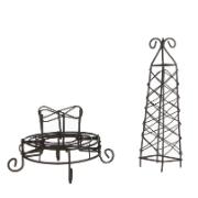 Mini-trädgård blomsterbänk / växtstöd - rostfärgade