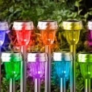 RVS solcellslampor - set med 10