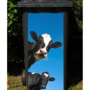 Dekorationssticker för sopcontainer - Kohuvud