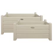 Avlånga växtlådor - Set med 2, Vit